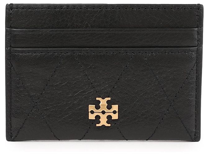 Tarjetero acolchado Tory Burch negro de piel - vista 3