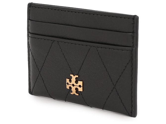 Tarjetero acolchado Tory Burch negro de piel - vista 4