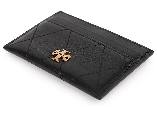 Tarjetero acolchado Tory Burch negro de piel - vista 6