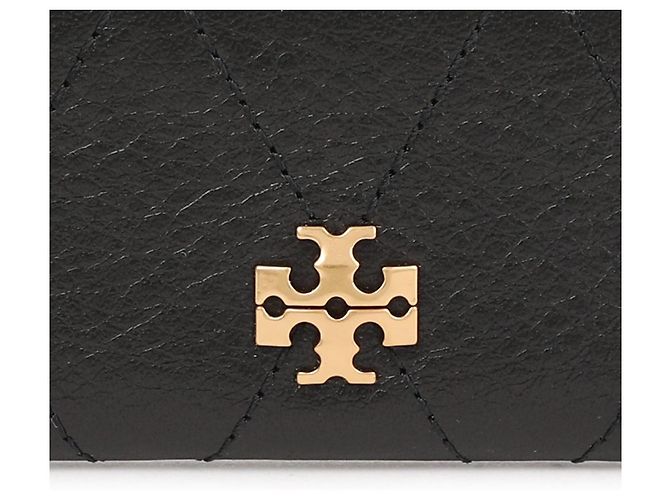 Tarjetero acolchado Tory Burch negro de piel - vista 8