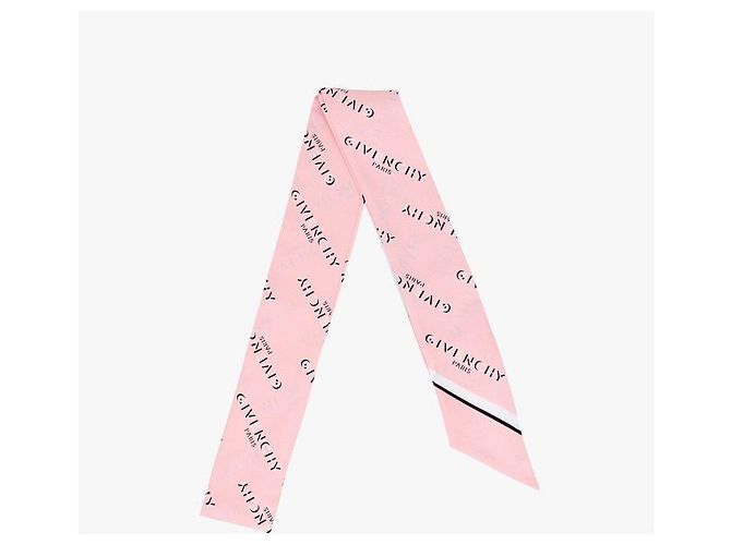 Givenchy Foulard Skinny in seta Twill con stampa logo - vista 4