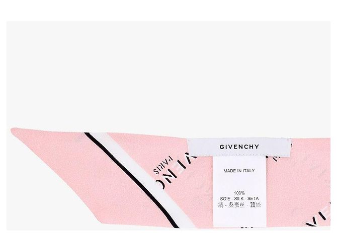 Givenchy Foulard Skinny in seta Twill con stampa logo - vista 6
