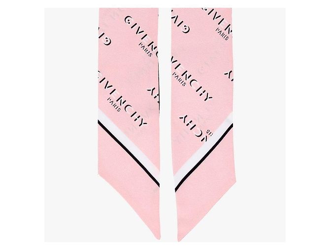 Givenchy Foulard Skinny in seta Twill con stampa logo - vista 7