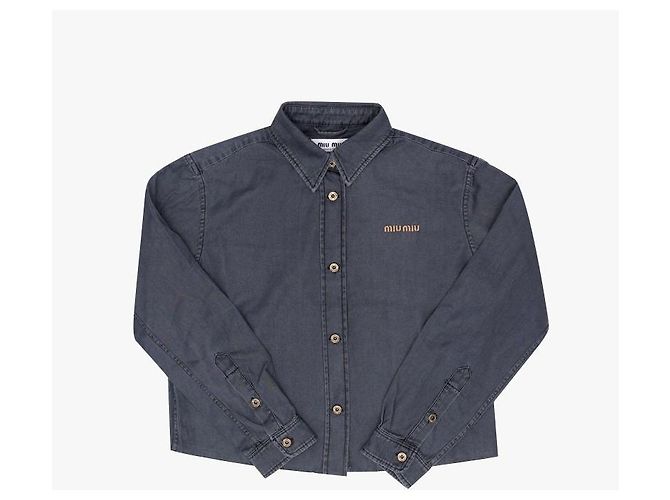 Miu Miu Camicia in denim chambray da donna - vista 2