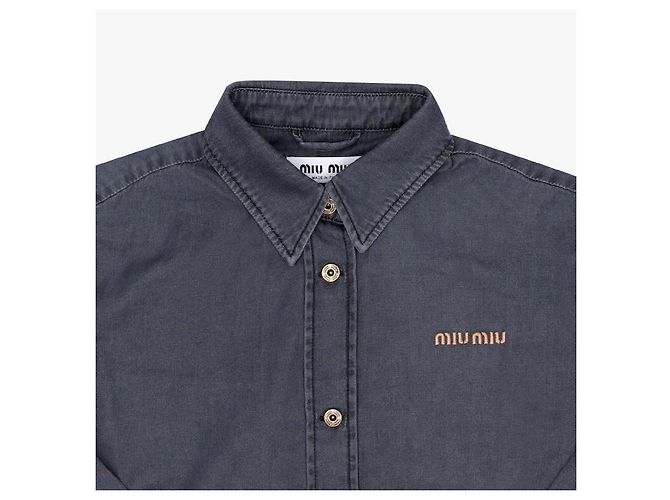 Miu Miu Camicia in denim chambray da donna - vista 5