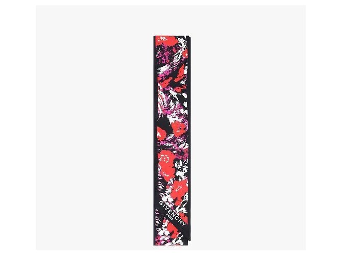 Givenchy Skinny Twill-Seidenschal mit Blumenprint - Ansicht 2