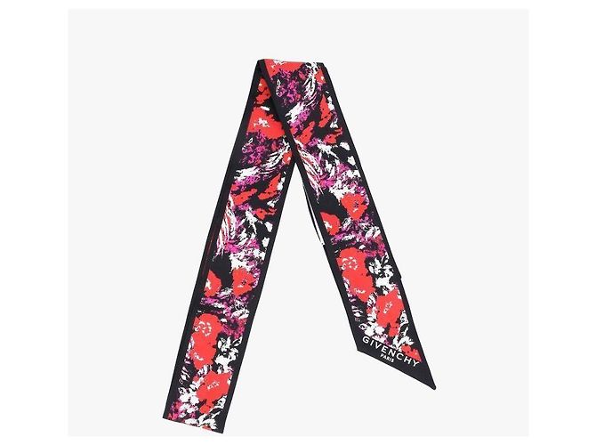 Givenchy Skinny Twill-Seidenschal mit Blumenprint - Ansicht 4