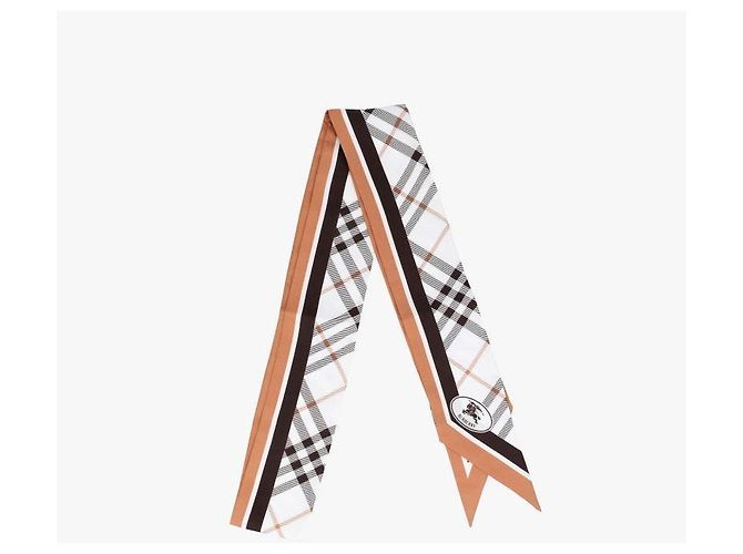 Burberry Check Stamp Skinny Twill Seidentuch - Ansicht 4