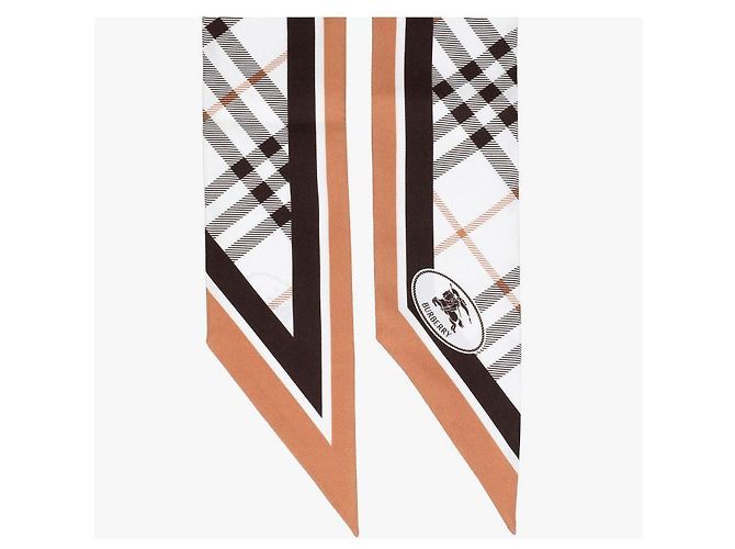 Burberry Check Stamp Skinny Twill Seidentuch - Ansicht 6