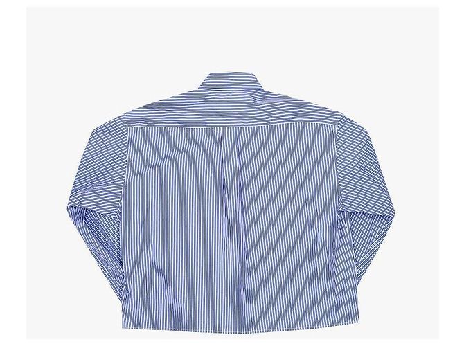 Miu Miu Camicia cropped a righe in popeline da donna - vista 4
