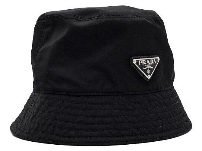 Cappello a secchiello Prada Re-Nylon Nero - vue 3