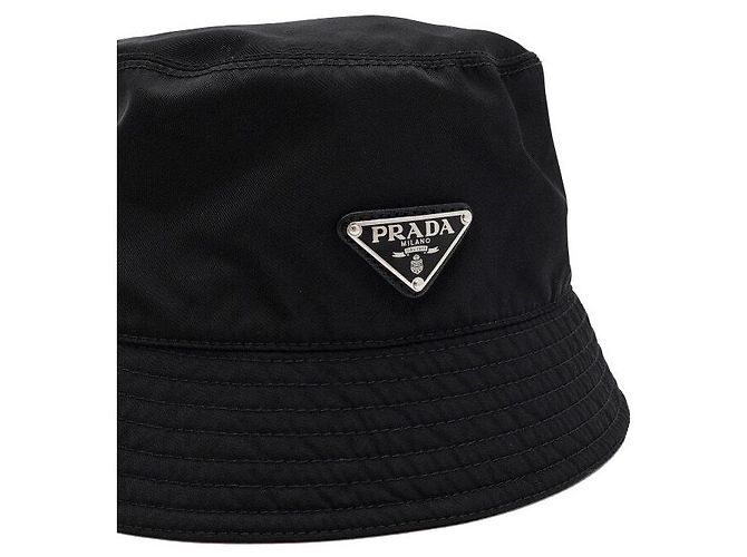 Cappello a secchiello Prada Re-Nylon Nero - vue 4