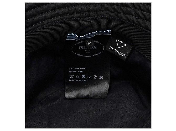 Cappello a secchiello Prada Re-Nylon Nero - vue 6