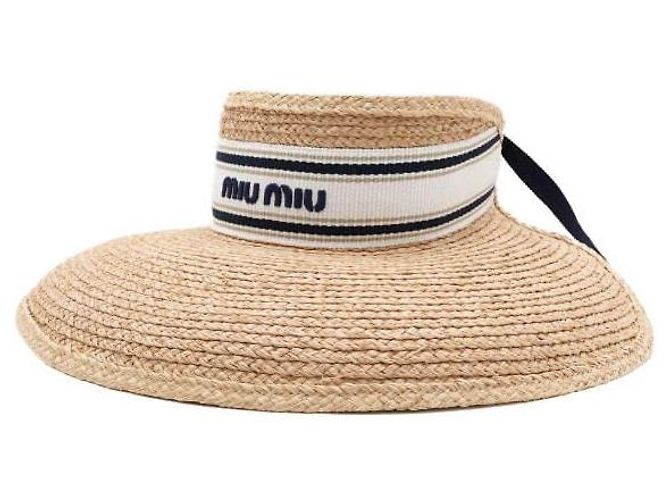 Miu Miu Visera de tejido efecto rafia para mujer - vista 2