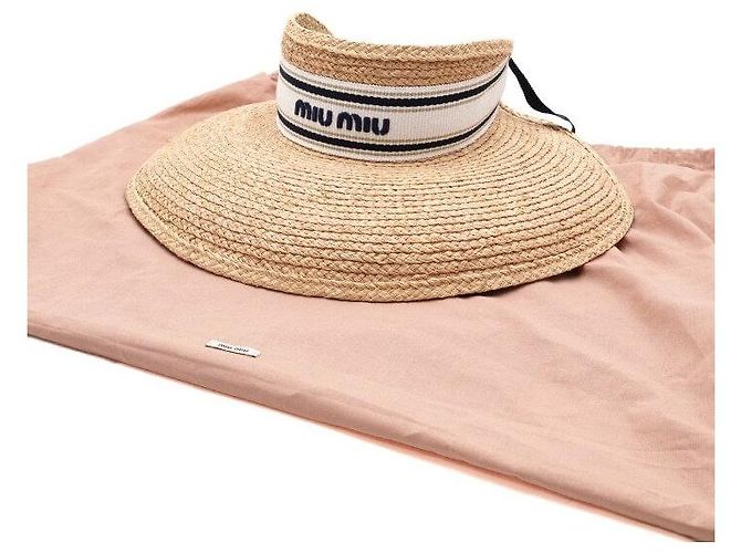Miu Miu Visera de tejido efecto rafia para mujer - vista 7