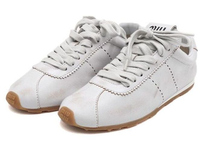 Miu Miu Sneakers da donna Plume Napa Leather - vista 3