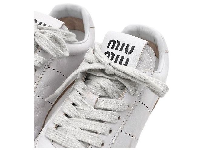 Miu Miu Sneakers da donna Plume Napa Leather - vista 6