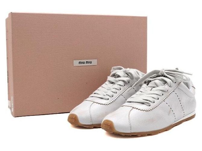Miu Miu Sneakers da donna Plume Napa Leather - vista 8