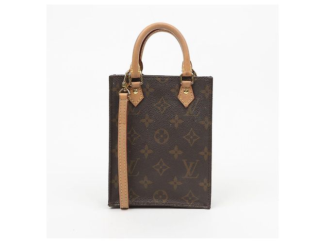 Louis Vuitton Petit Monogram Canvas Sac Plat Tote Shoulder Bag - vista 2