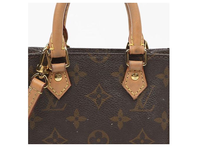 Louis Vuitton Petit Monogram Canvas Sac Plat Tote Shoulder Bag - vista 3