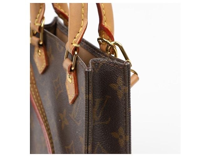 Louis Vuitton Petit Monogram Canvas Sac Plat Tote Shoulder Bag - vista 9