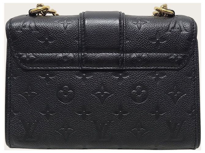 Louis Vuitton Borsa a spalla con catena Saint Sulpice BB Monogram Empreinte Nero - vista 5