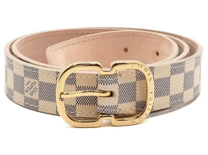 Louis Vuitton Damier Azur Strap Gold Logo Damengürtel - Ansicht 3