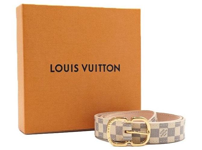 Louis Vuitton Damier Azur Strap Gold Logo Damengürtel - Ansicht 8