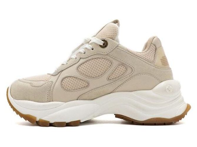 Louis Vuitton Sneakers Run Monogram Donna Beige - vista 4