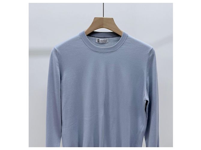 Brunello Cucinelli Strickpullover Hellblau - Ansicht 2