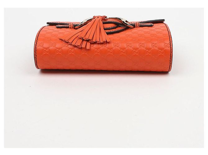 Gucci Borsa a tracolla Emily in pelle Micro Shima Orange - vista 6