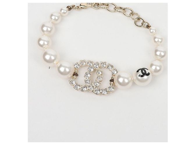 Bracciale Chanel CC in perle - vista 4