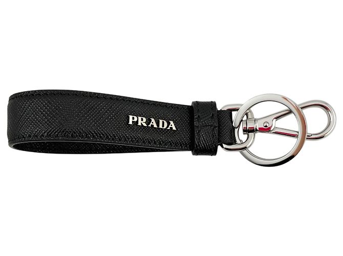 Prada Triangle Logo Saffiano Leather Keyholder - view 3
