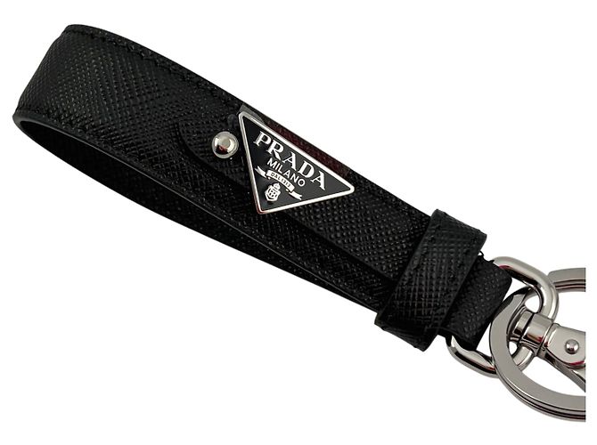 Prada Triangle Logo Saffiano Leather Keyholder - view 4