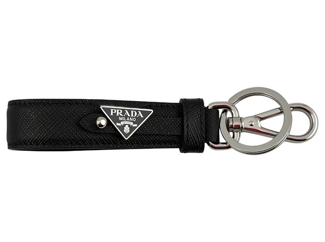 Prada Triangle Logo Saffiano Leather Keyholder - view 8