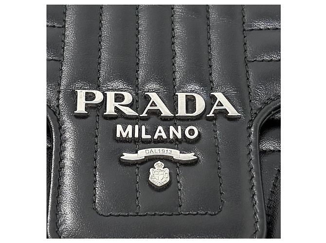 Prada Borsa a Spalla Diagram Chain Nera - vista 11