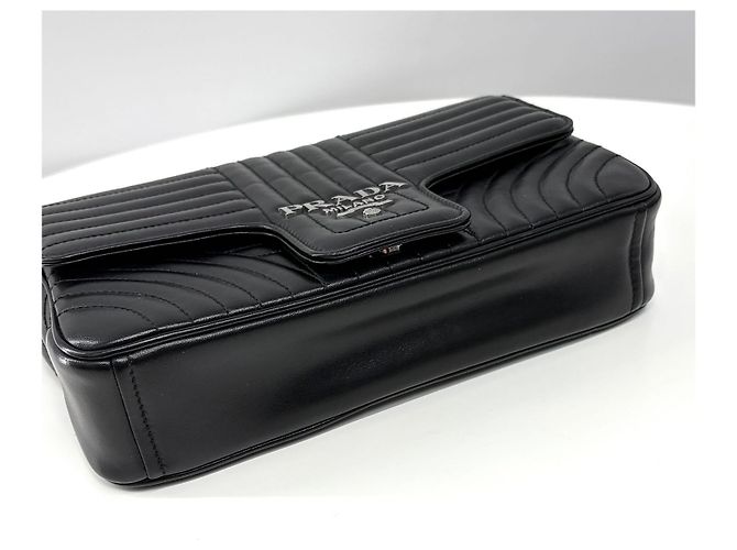 Prada Borsa a Spalla Diagram Chain Nera - vista 14