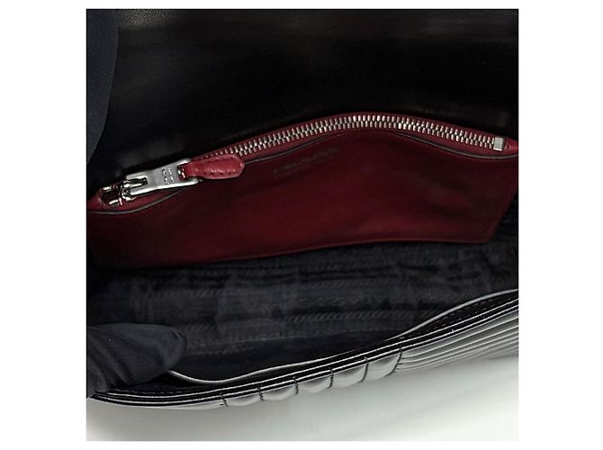 Prada Borsa a Spalla Diagram Chain Nera - vista 15