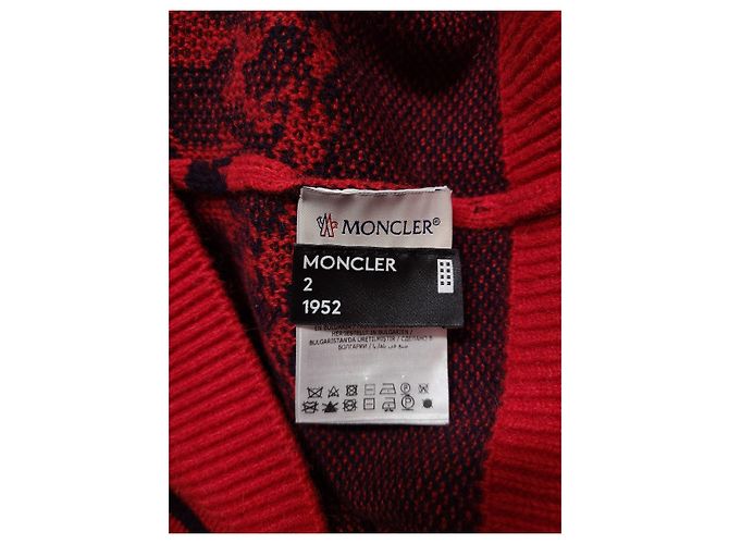 Moncler Strickpullover mit Rundhalsausschnitt im Ski-Alpin-Muster und rotem Logo - Ansicht 5