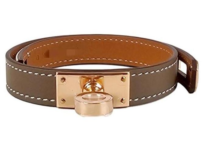 Bracciale Hermès Double Tour Etoupe - vista 6
