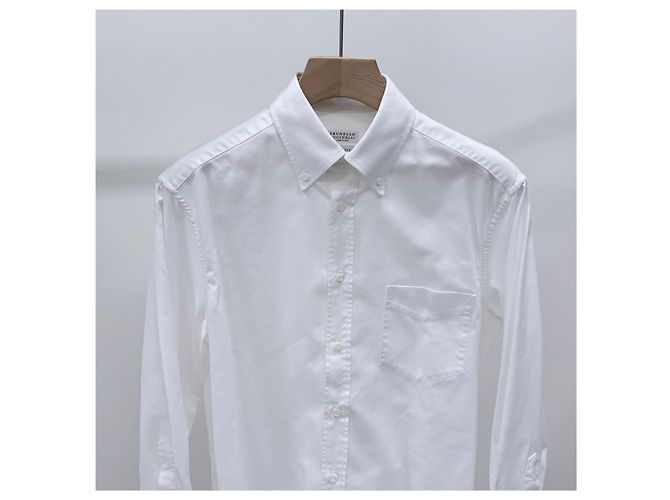 Brunello Cucinelli Camicia a maniche lunghe in cotone - vista 2