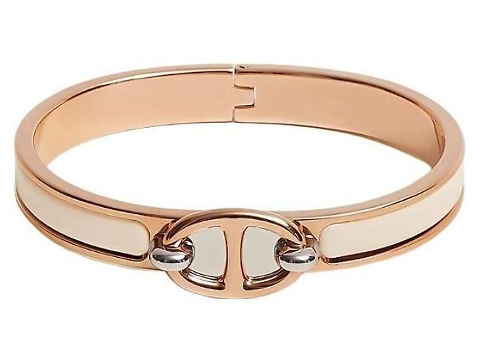 Hermès Bracciale da donna Mini Click Choker Cream Rose Gold - vista 2