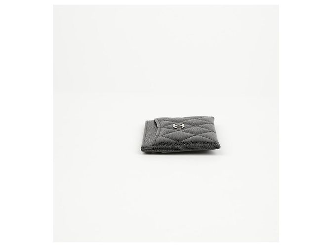 Chanel Klassischer Caviar Kartenhalter Schwarz Silber - Ansicht 5