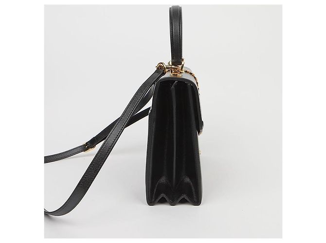 Gucci Picca borsa tote in pelle con manico e tracolla Nero - vista 5