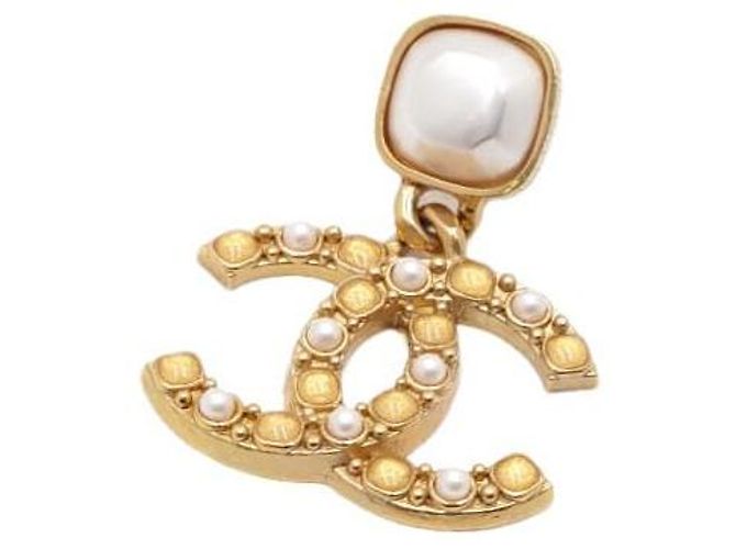Chanel Orecchini Pearl Drop Gold CC da donna Season - vista 2