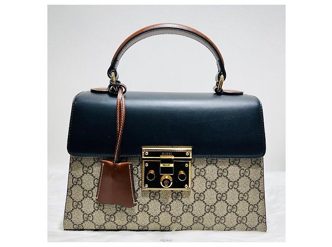 Padlock Gucci Borsa Tote con Manico Superiore e Borsa a Tracolla Supreme con Lucchetto - vista 2