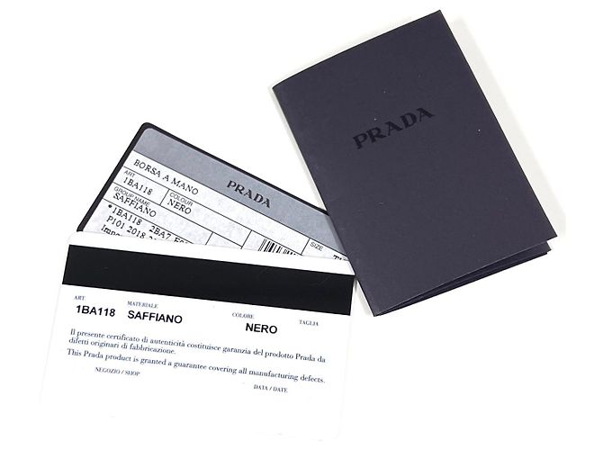 Prada Borsa Tote Saffiano Borsa a Tracolla Nera - vista 10