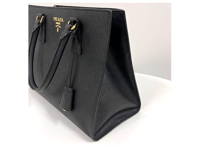 Prada Borsa Tote Saffiano Borsa a Tracolla Nera - vista 8