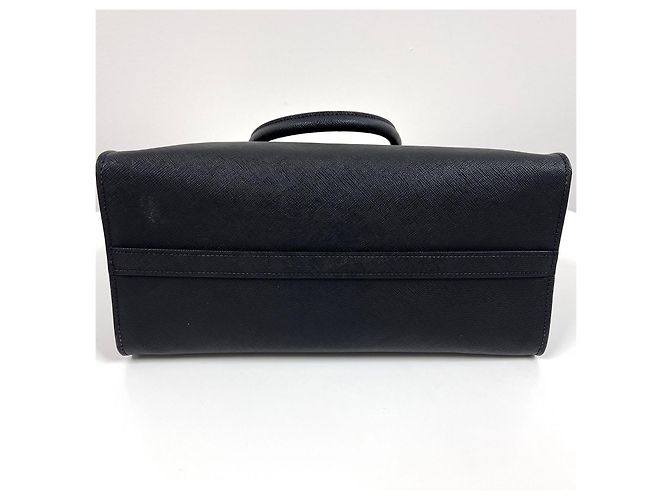 Prada Borsa Tote Saffiano Borsa a Tracolla Nera - vista 9