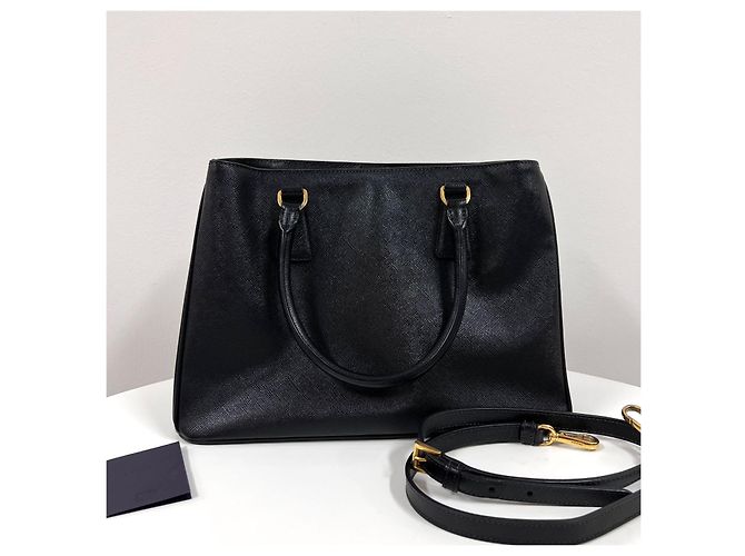 Prada Bolso Tote Saffiano Bolso de Hombro Negro - vista 4